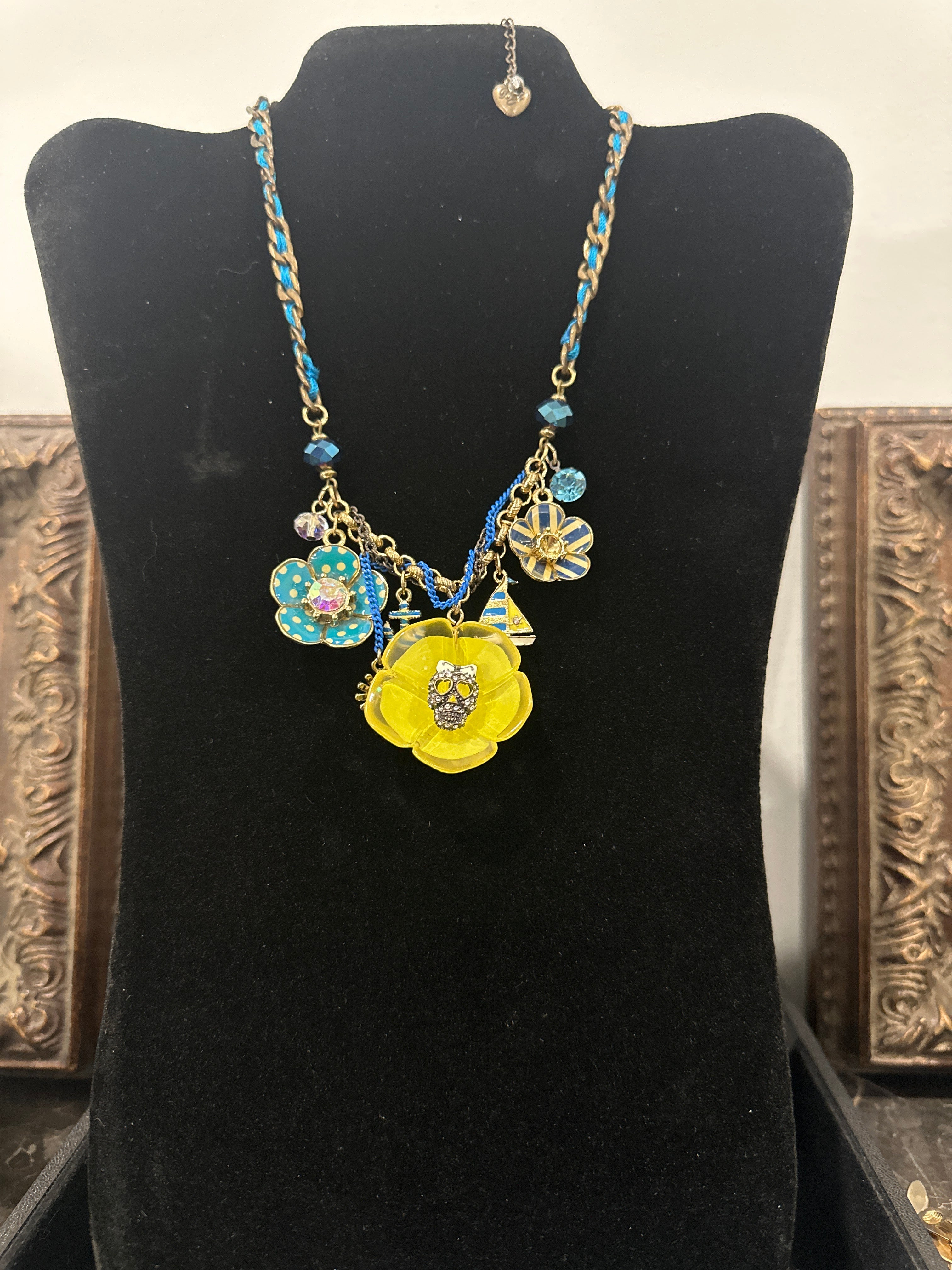 Betsey Johnson Yacht Club Spectator Charm Necklace